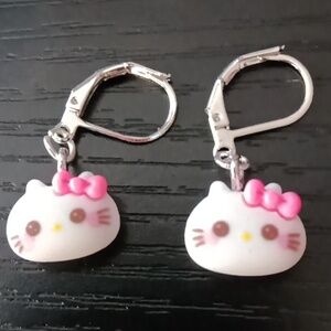 NEW Hello Kitty Resin Drop Earrings